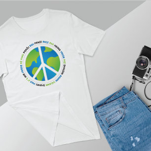 World Peace Sign Inspirerend T-shirt