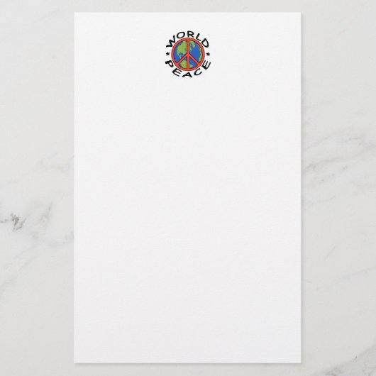 World Peace Stationery Briefpapier (Voorkant)