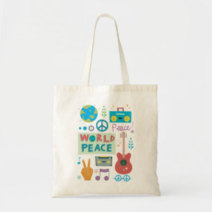 World Peace Symbols Canvas tas