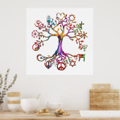 World Peace Tree Rainbow  Poster (Cuisine)