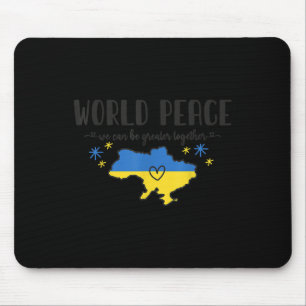 World Peace Ukraine Shirt Geen oorlog in Oekraïne Muismat