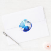 WORLD PEACE-WERELDBOL RONDE STICKER (Envelop)