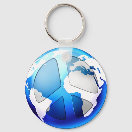 WORLD PEACE-WERELDBOL SLEUTELHANGER (Voorkant)