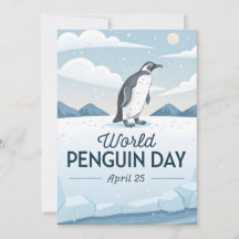 World Penguin Day Winter Nature Illustration