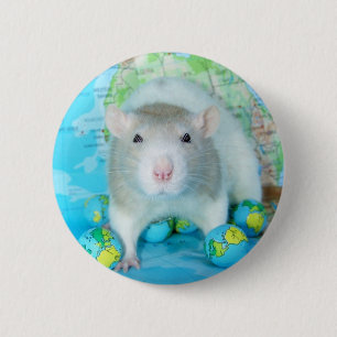 World Rat Day pin Ronde Button 5,7 Cm