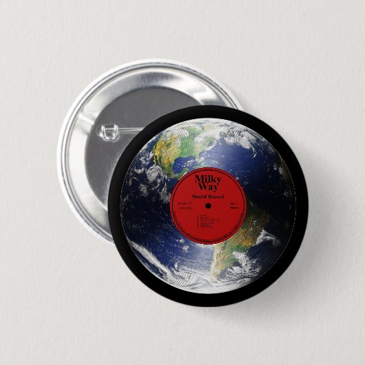 World Record - knop Ronde Button 5,7 Cm (Voorkant /achterkant)