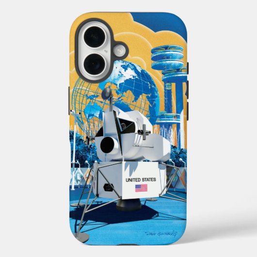 World’s Fair Lunar Module (Day): iPhone 16 Case (Achterkant)