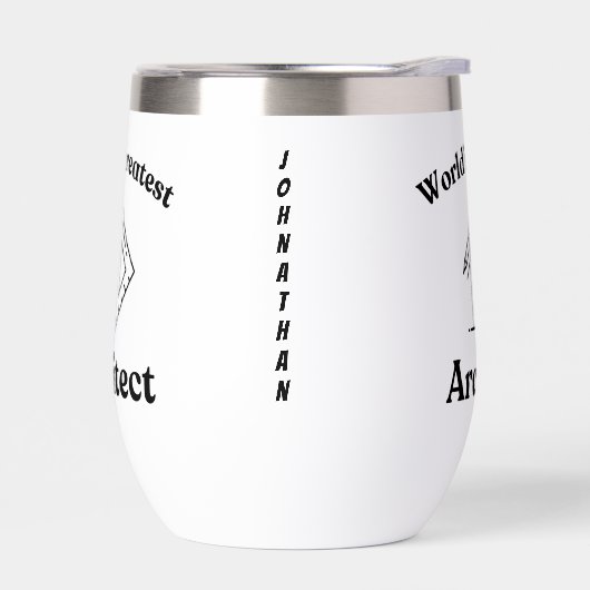 World’s Greatest Architect Custom Name Typography (Gauche)