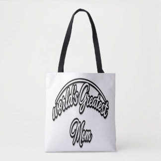 World’s Greatest Mom Elegant Cursive Design Draagtas