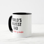 World’s Okayest Dad Funny Quote Mok (Voorkant links)