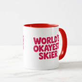 World’s Okayest Skier Funny Ski Mug (Devant droit)