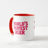 World’s Okayest Skier Funny Ski Mug Mok (Voorkant links)