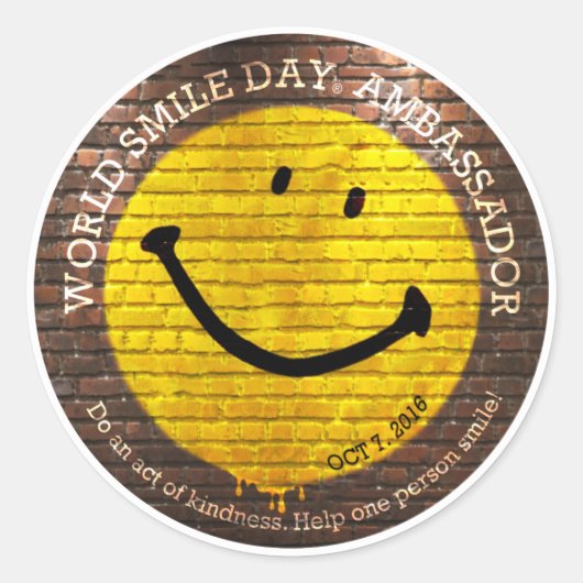 World Smile Day® 2016 Stickers (Voorkant)