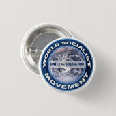 World Socialist Movement badge Ronde Button 3,2 Cm (Voorkant /achterkant)