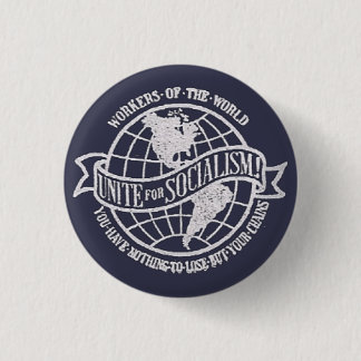 World Socialist Party of the United States badge Ronde Button 3,2 Cm