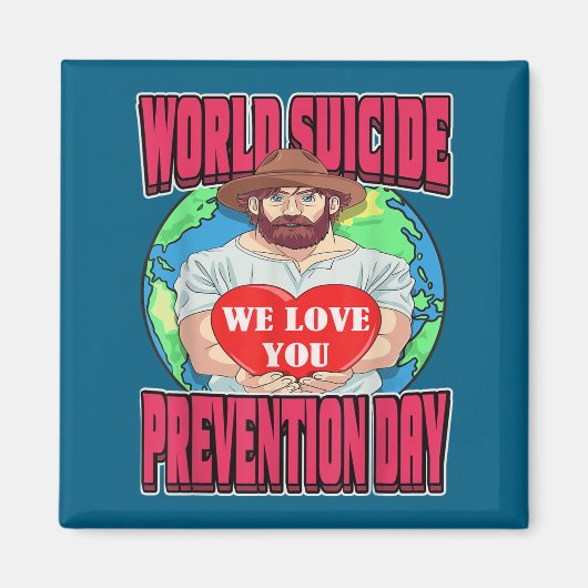 World Suicide Prevention Day Motivational Dad Sept Magneet (Voorkant)