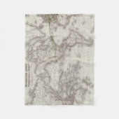 World Telegraph Lines Map (1855) Fleece Deken (Voorkant)