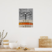 World Time Clock, Alexanderplatz, Berlijn, Deel B& Poster (Keuken)