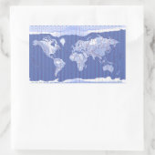 World Time Zones Map Rechthoekige Sticker (Tas)