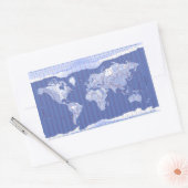 World Time Zones Map Rechthoekige Sticker (Envelop)
