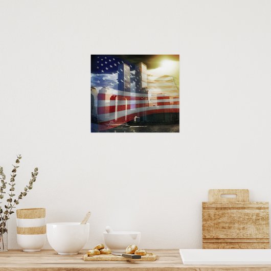 World Trade Center avec affiche du drapeau (Cuisine)