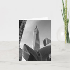 World Trade Center in grijs gevouwen Wenskaart Kaart