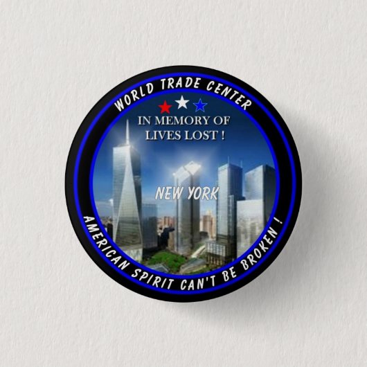 World Trade Center Ronde Button 3,2 Cm (Voorkant)