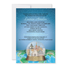 World Travel Bar Bat Mitzvah Snow Wereldbol