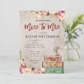 World Travel Bruids Douche Uitnodiging (Staand voorkant)