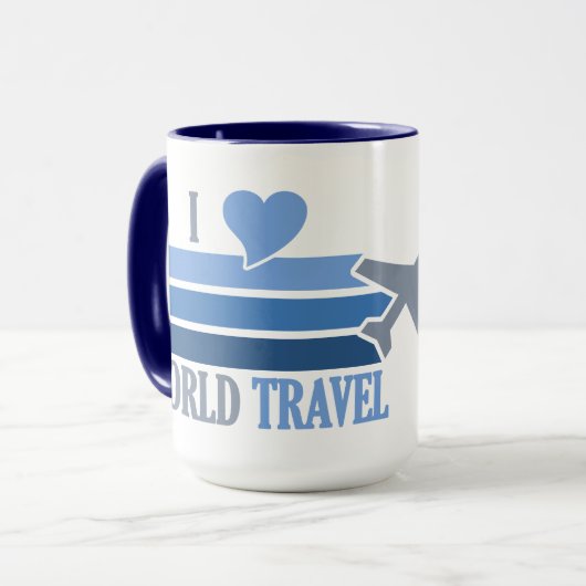 World Travel tasse - choisissez style et couleur (Devant gauche)