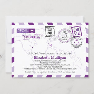 World Traveler Airmail   Vrijgezellenfeest Kaart