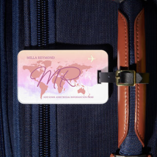 World Traveler Dusty Roos Map Name Bagagelabel