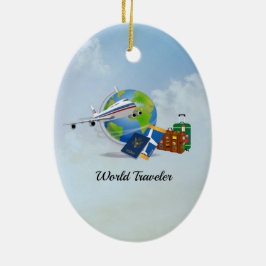 World Traveler, klaar voor gebruik Keramisch Ornament