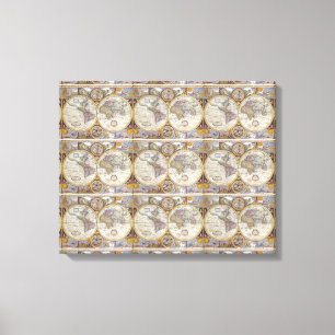 World Traveler Map Thunder_Cove Canvas Afdruk
