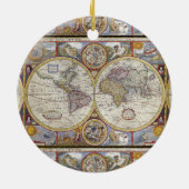 World Traveler Map Thunder_Cove Keramisch Ornament (Achterkant)
