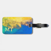 World Traveler Yellowish Map Name Bagagelabel (Achterkant horizontaal)