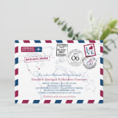 World Traveller Airmail | repetitiediner Kaart (Staand voorkant)