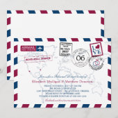 World Traveller Airmail | repetitiediner Kaart (Voorkant / Achterkant)