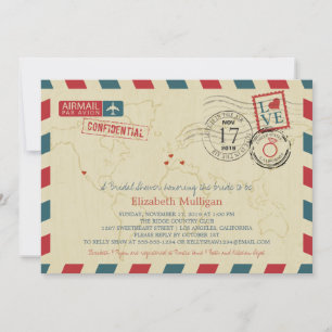 World Traveller Airmail   Vrijgezellenfeest Kaart