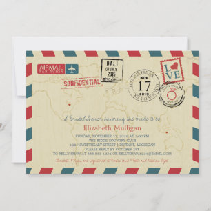 World Traveller Airmail Vrijgezellenfeest Kaart