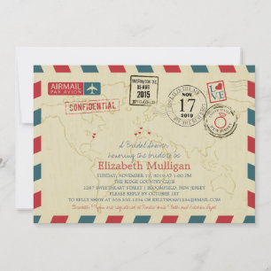 World Traveller Airmail   Vrijgezellenfeest Kaart