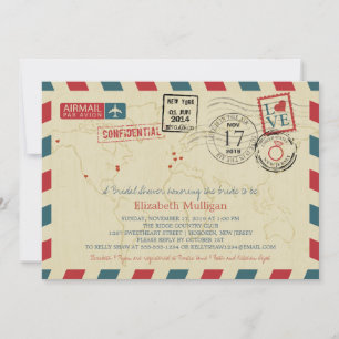 World Traveller Airmail Vrijgezellenfeest Kaart