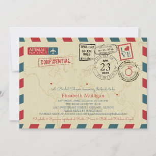 World Traveller Airmail Vrijgezellenfeest Kaart
