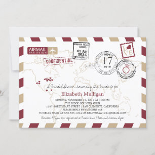 World Traveller Airmail   Vrijgezellenfeest Kaart