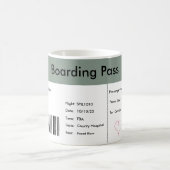 World Traveller Zwangerschapsaankondiging Ticket Koffiemok (Center)