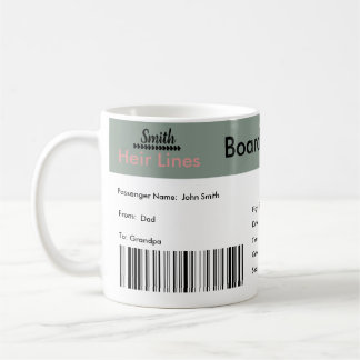 World Traveller Zwangerschapsaankondiging Ticket Koffiemok