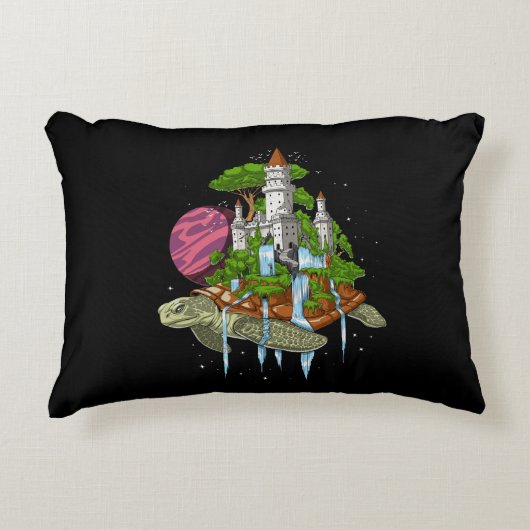 World Turtle Cosmic Tortoise Accent Kussen (Voorkant)