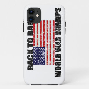World War Champs Distress US Flag iPhone 5 Hoesje