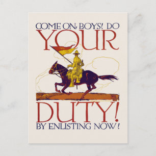 World War I Recruiting Poster 01 Briefkaart