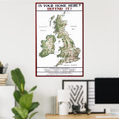 WORLD WAR ONE WAR MAP VAN HET VERENIGD KONINKRIJK  POSTER (Thuiskantoor)